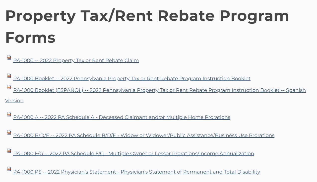 PA Rent Rebate 2023